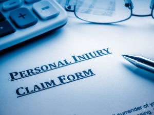 personal injury claim form that may or may not be used by a personal injury attorney